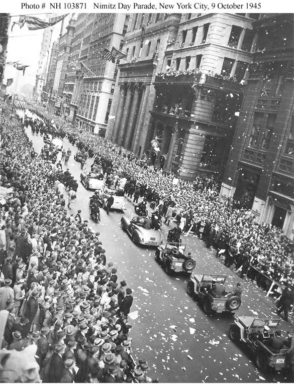 Photo #: NH 103871  Nimitz Day Parade, New York City, 9 October 1945