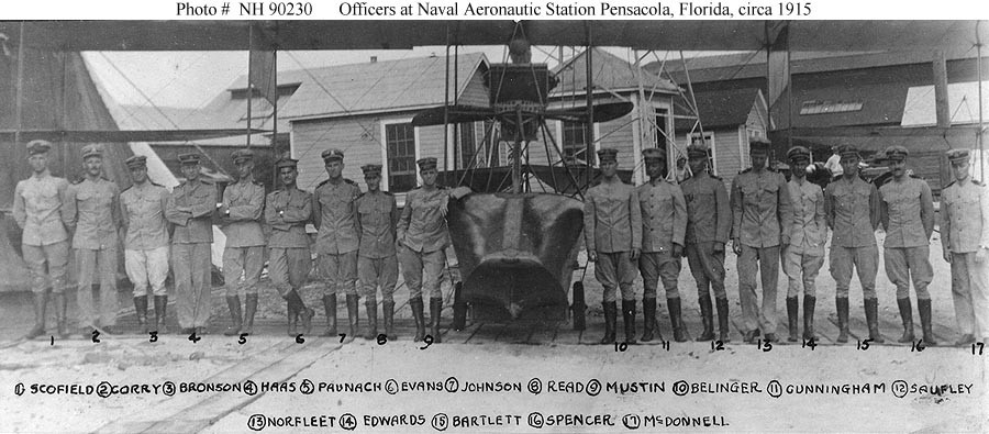 Photo #: NH 90230  Officers at the Naval Aeronautic Station, Pensacola, Florida, circa July-November 1915