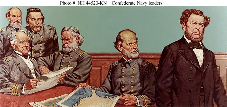 Photo #: NH 44520-KN  (Color) Confederate Navy Leaders