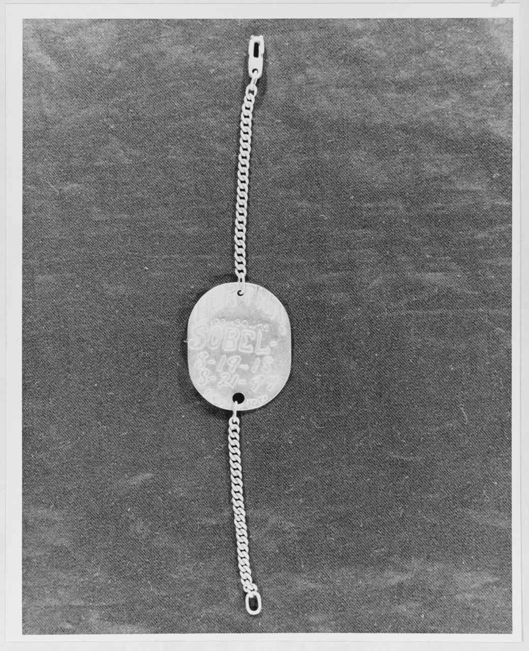Photo #: NH 65802  World War I Identification Bracelet