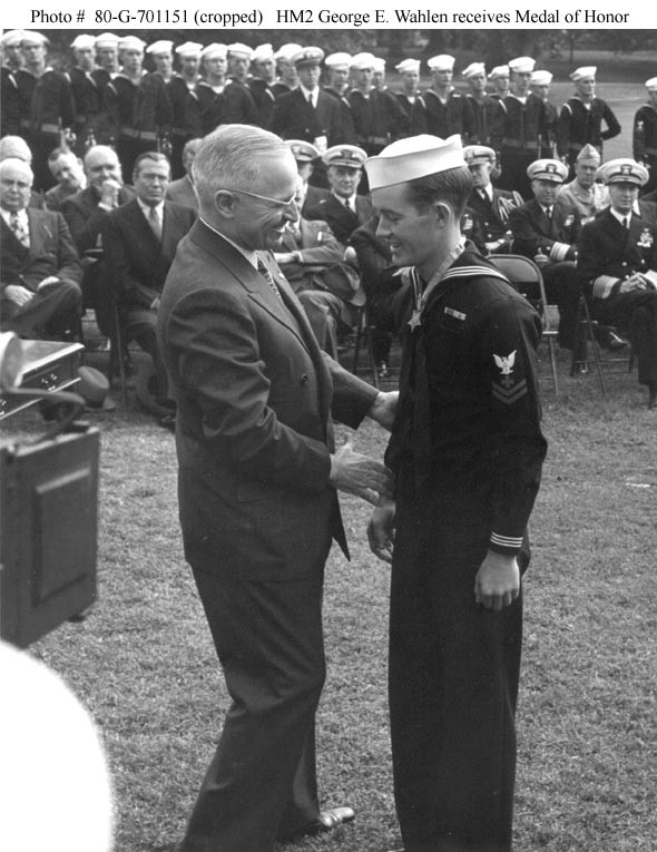 80-G-701151 (cropped)  Pharmacist's Mate Second Class George E. Wahlen, USN