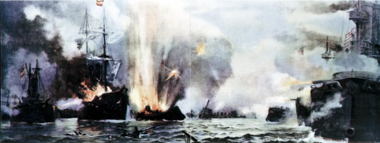 <p>NH 71839-KN Battle of Manila Bay, 1 May 1898</p>
