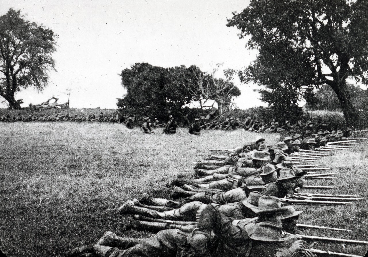 <p>20th Kansas Volunteer&nbsp;Infantry at the Battle of Caloocan</p>
