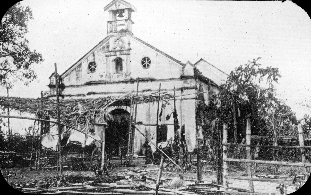 Church used as a hospital after capture of Caloocan