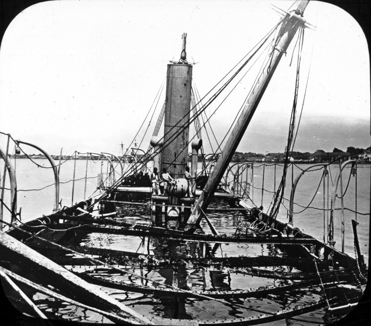 Deck of Spanish cruiser Velasco