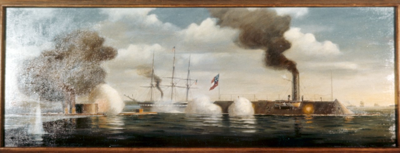 Photo #: NH 65686-KN USS Monitor vs. CSS Virginia, 9 March 1862