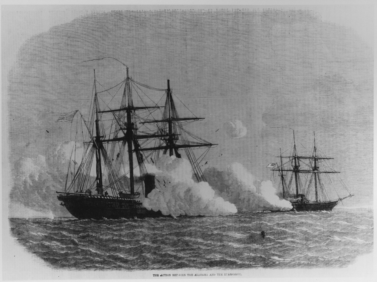Photo #: NH 65736  USS Kearsarge vs. CSS Alabama, 19 June 1864