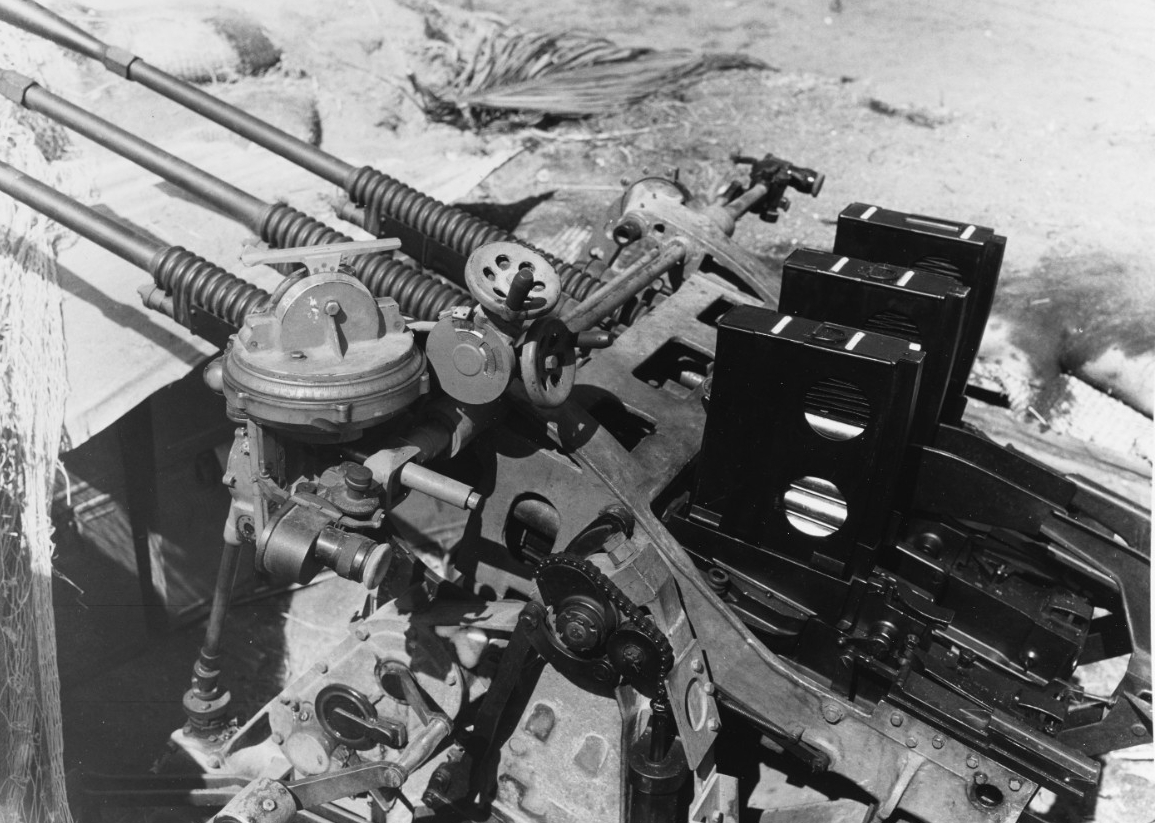 Japanese 25mm Triple Anti-Aircraft Machine Gun Mount, October 1942