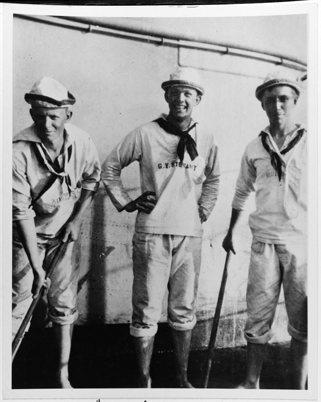 Midshipman Chester W. Nimitz, Midshipman G. V. Stewart and Midshipman Royal E. Ingersoll