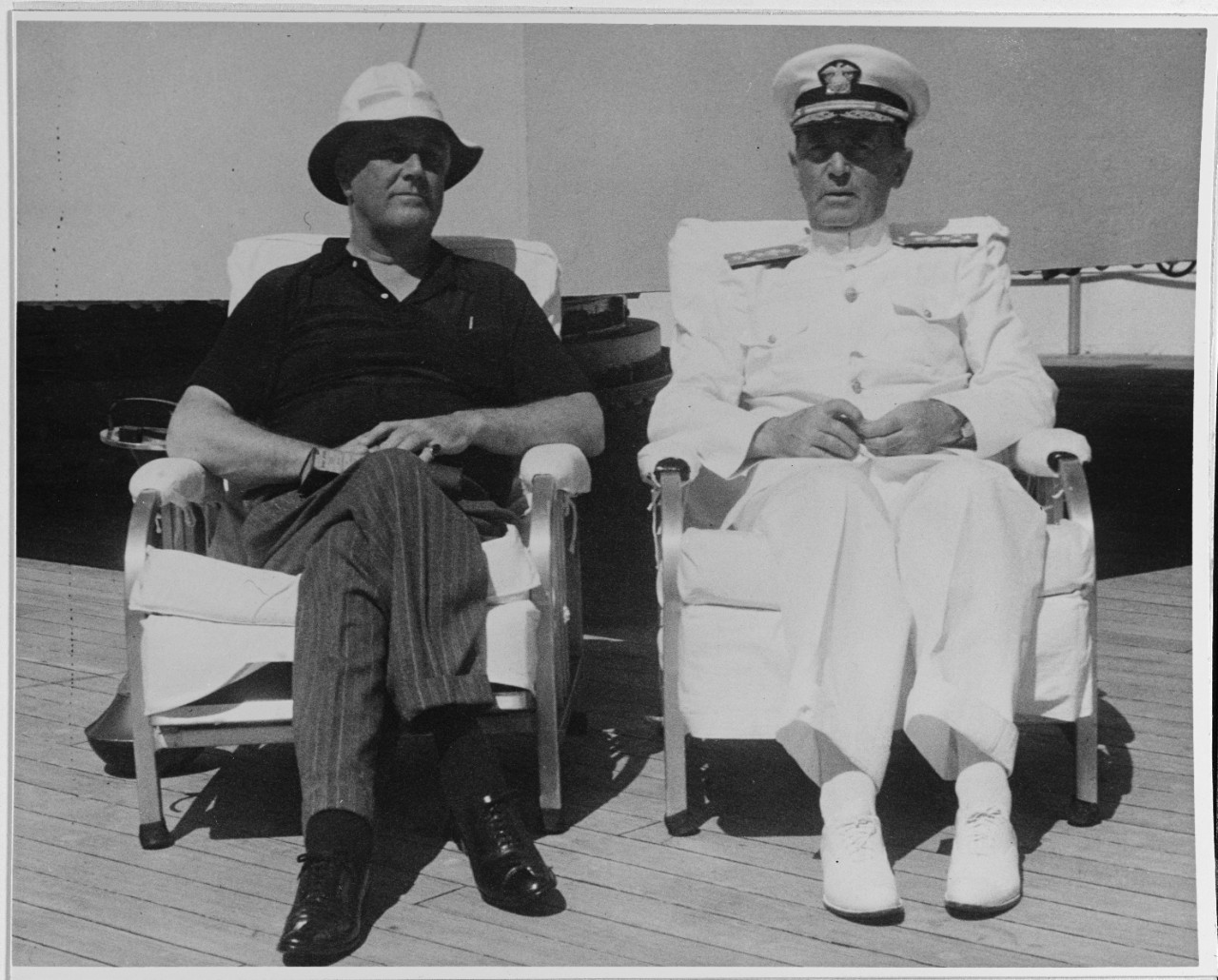 President Franklin D. Roosevelt and Admiral William D. Leahy, USN