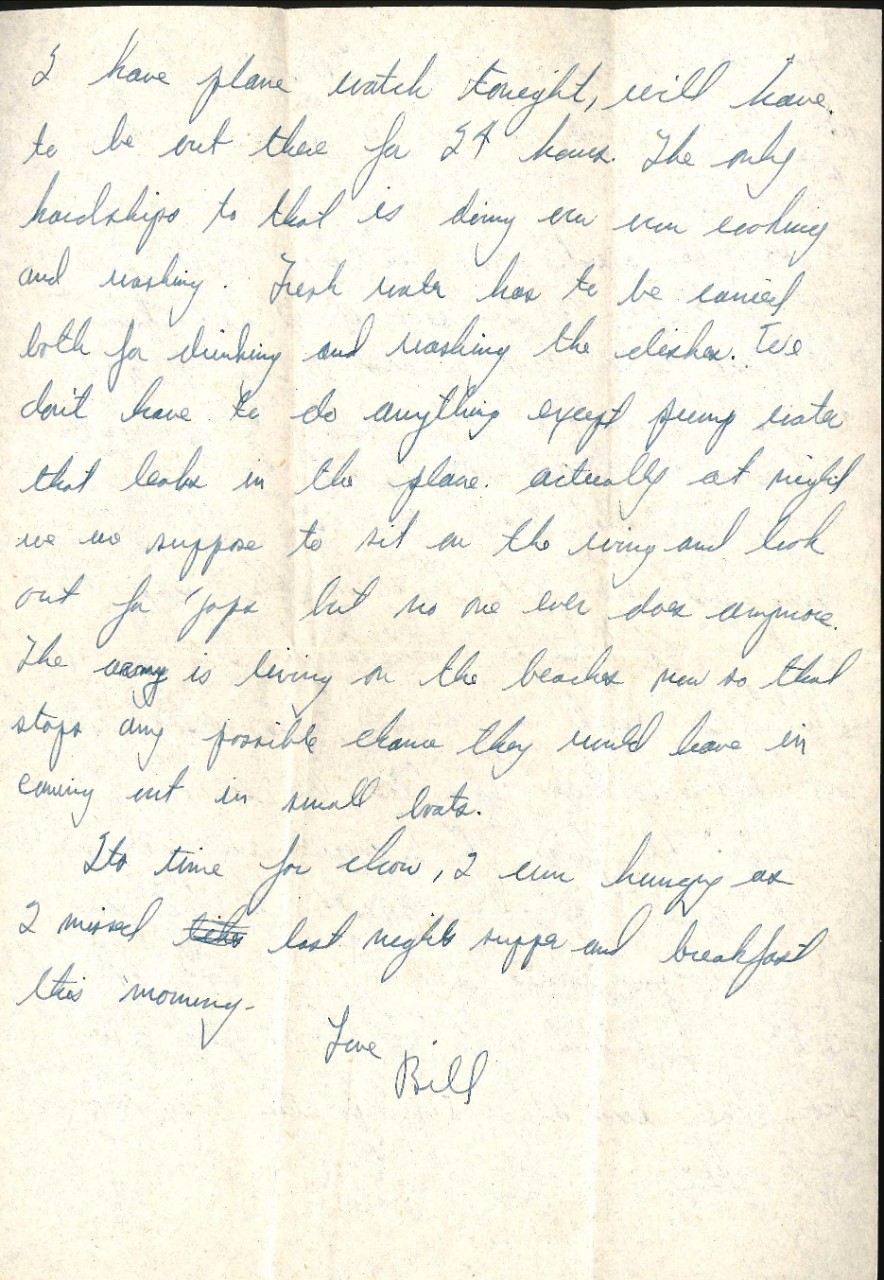 <p>Letter from Charles W. Cooper to his parents, Sep. 22, 1945, page 4</p>