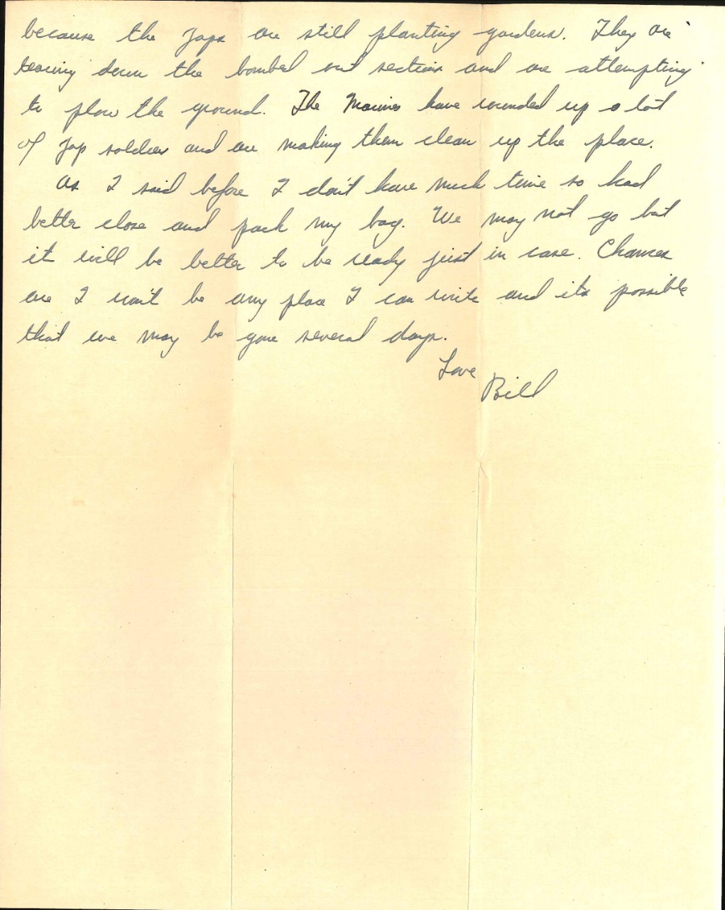 <p>Letter from Charles W. Cooper to his parents, Sep. 29, 1945, page 2</p>