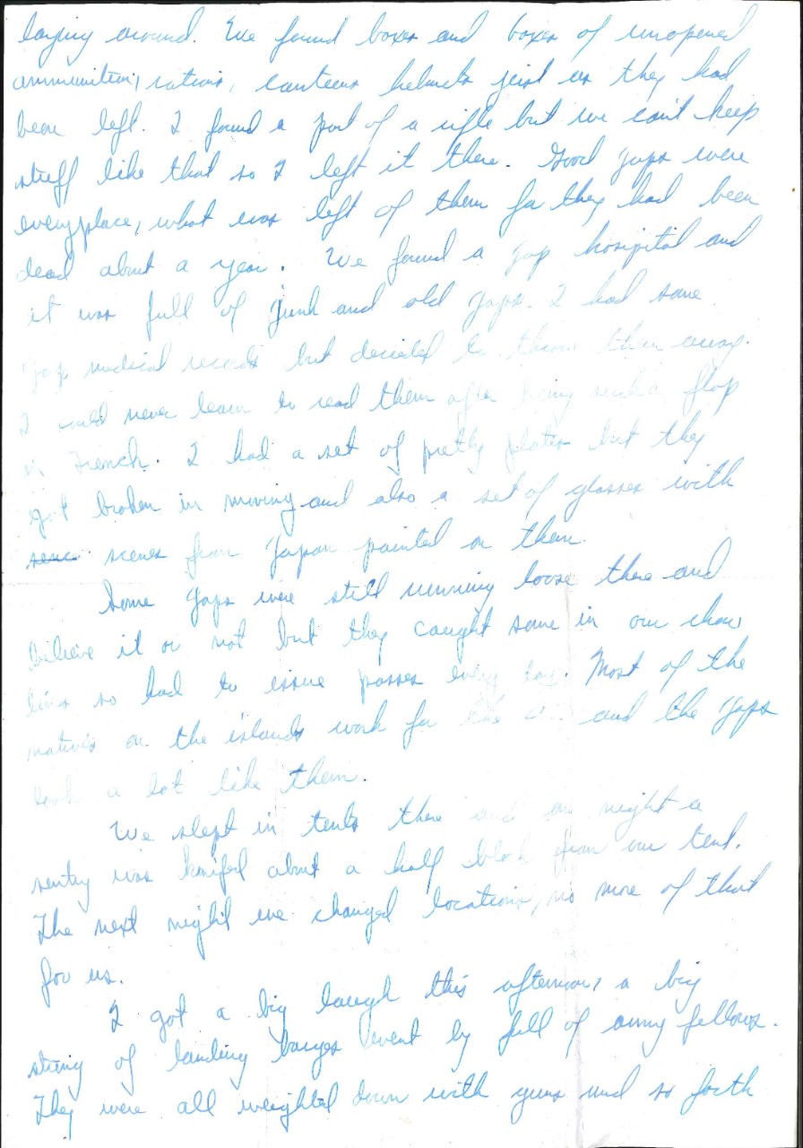 Letter from Charles W. Cooper to his parents, Sep. 5, 1945, page 3