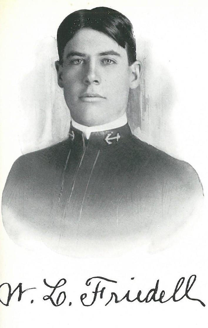 Midshipman Wilhelm Lee Friedell, from the Lucky Bag Class of 1905.