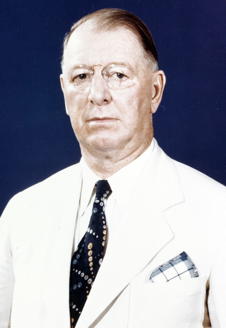 Secretary of the Navy Frank Knox photographed circa 1943. Official U.S. Navy Photograph, now in the collections of the National Archives,  80-G-K-13949.