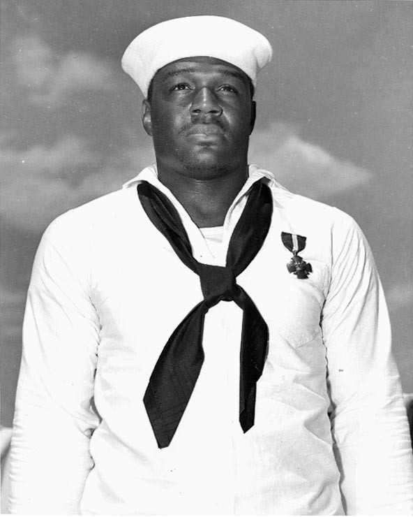photo of Doris Miller with the Navy Cross