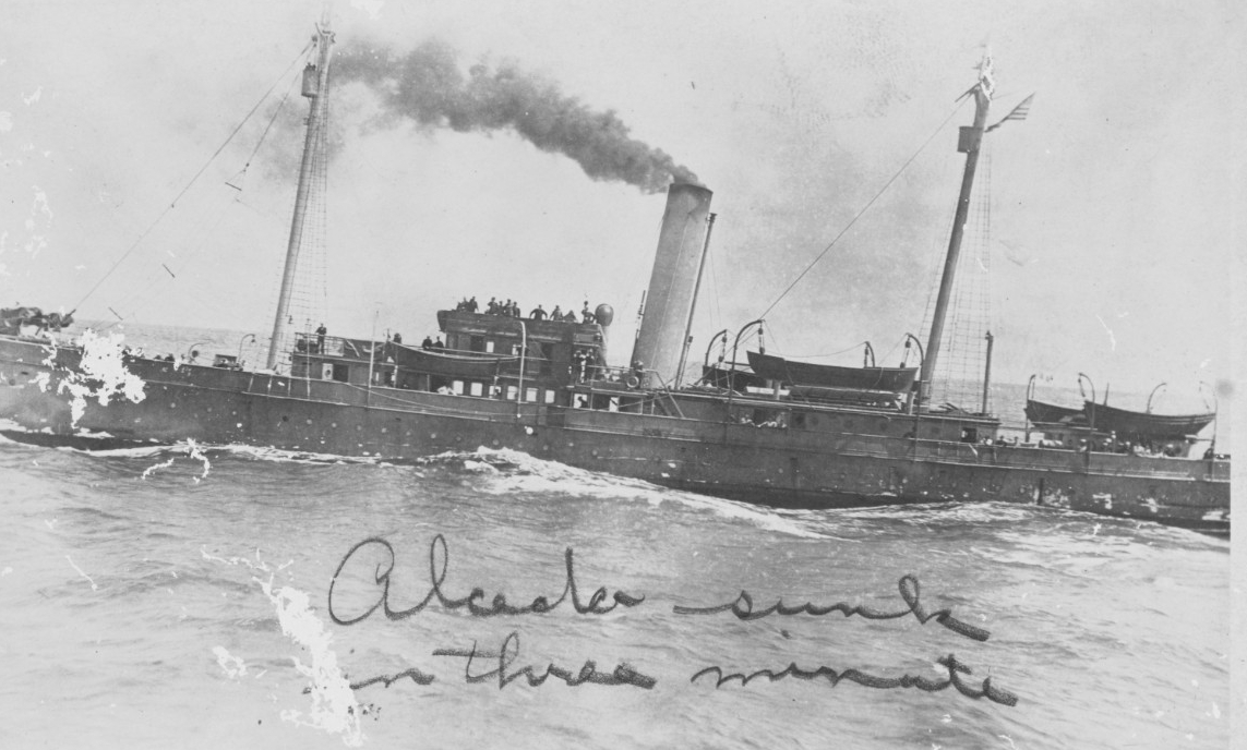 Alcedo underway, circa Summer or Autumn 1917. The original image is printed on post card (AZO) stock. Donation of Dr. Mark Kulikowski, 2008. (Naval History and Heritage Command Photograph NH 105719)