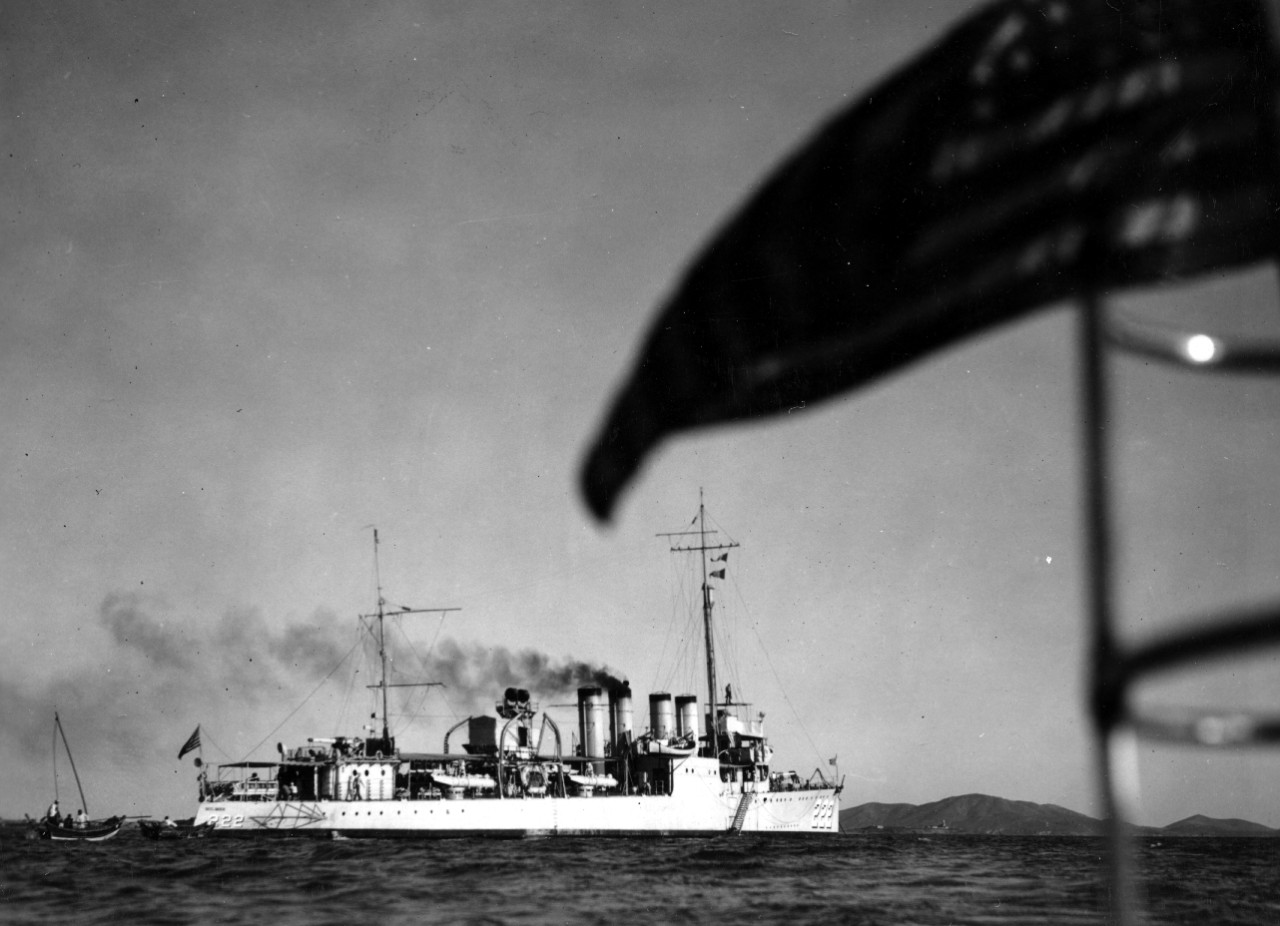 Bulmer, anchored off Tsingtao, China, circa 1928 (U.S. Navy Photograph 80-G-1035053, National Archives and Records Administration, Still Pictures Division, College Park, Md.)