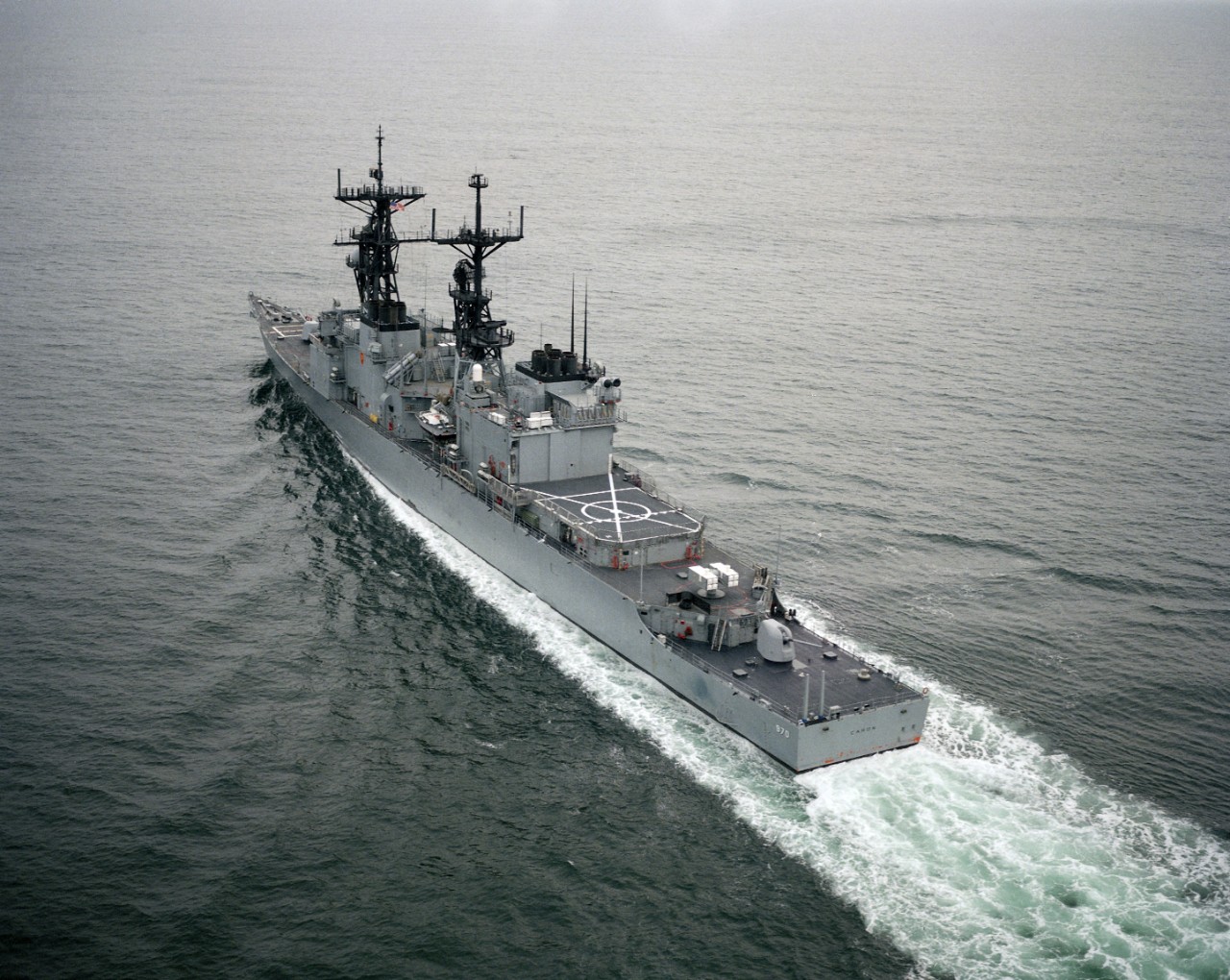 Caron en route to Norfolk, 21 January 1987. (U.S. Navy Photograph DN-SC-88-06593, PHC D. Erickson, National Archives and Records Administration, Still Pictures Division, College Park, Md.)