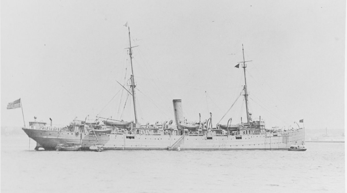 Dixie at the New York Naval Review, October 1912. Courtesy of Donald M. McPherson, 1973.  (Naval History and Heritage Command Photograph NH 78270)