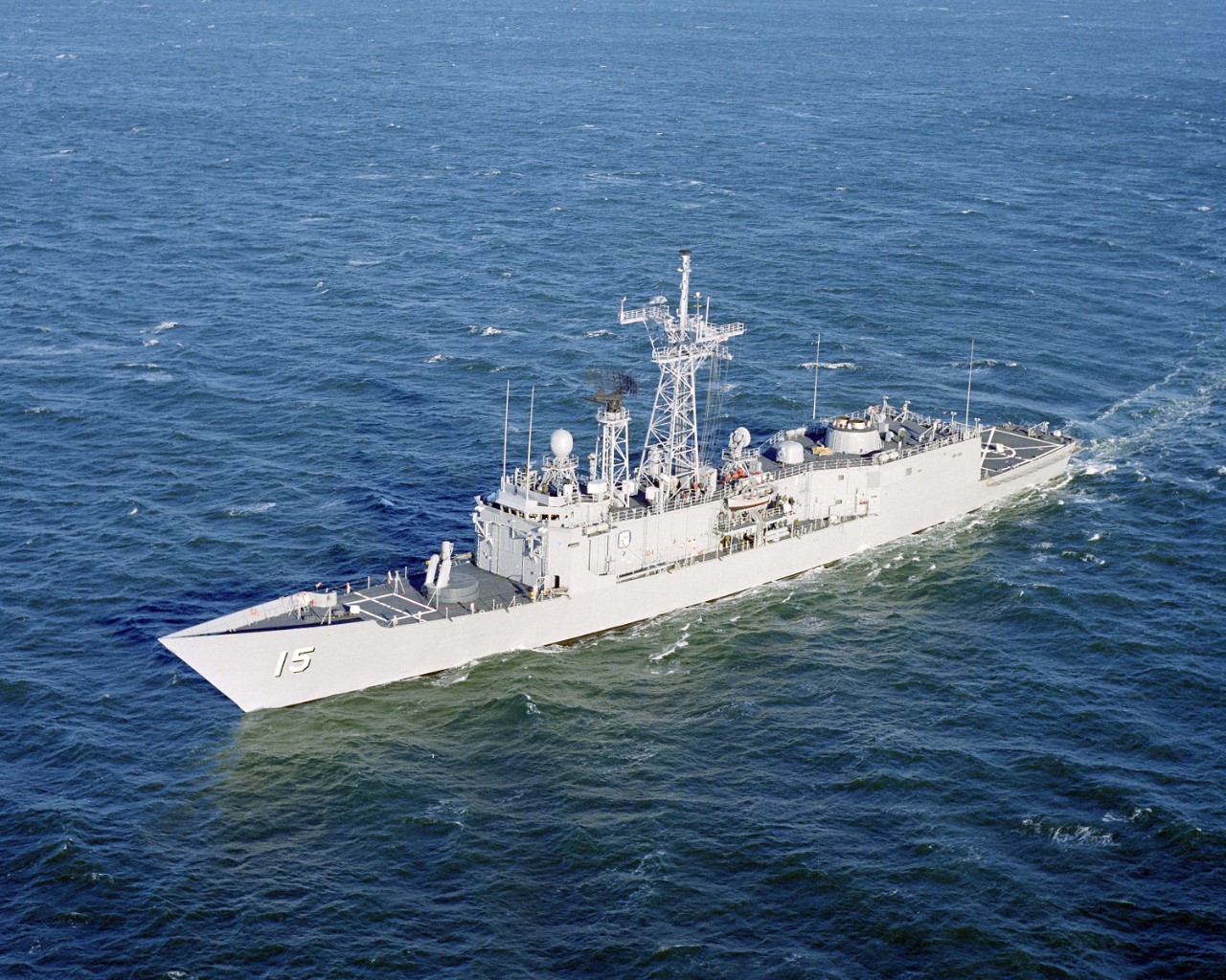 Estocin underway in the Atlantic, 1983. (U.S. Navy Photograph DN-SC-87-05374, National Archives and Records Administration, Still Pictures Division, College Park, Md.)