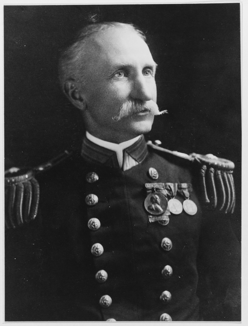 Rear Adm. Bradley Allen Fiske, USN. Portrait photograph taken in October 1912. (Naval History and Heritage Command Photograph 49555)