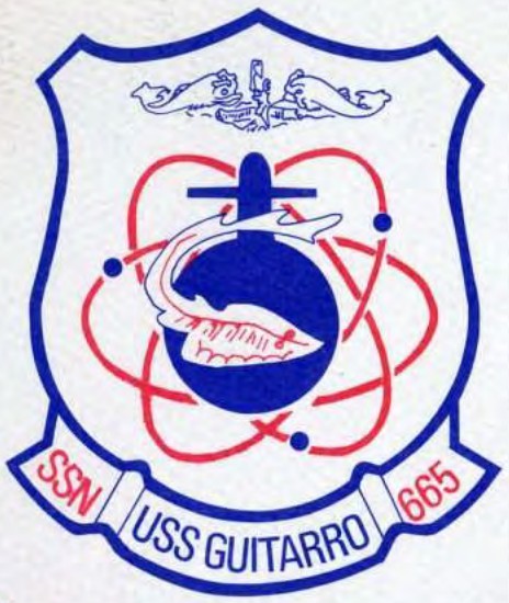 Guitarro’s insignia. (Guitarro Commissioning Booklet, Ship History File, Naval History and Heritage Command)