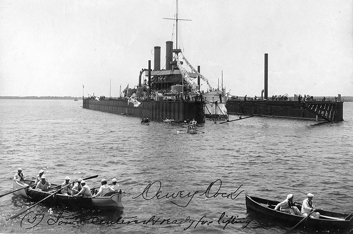 Iowa II (Battleship No. 4)-71CA_403F ready for lifting in Dewey Drydock, Groeninger of Baltimore