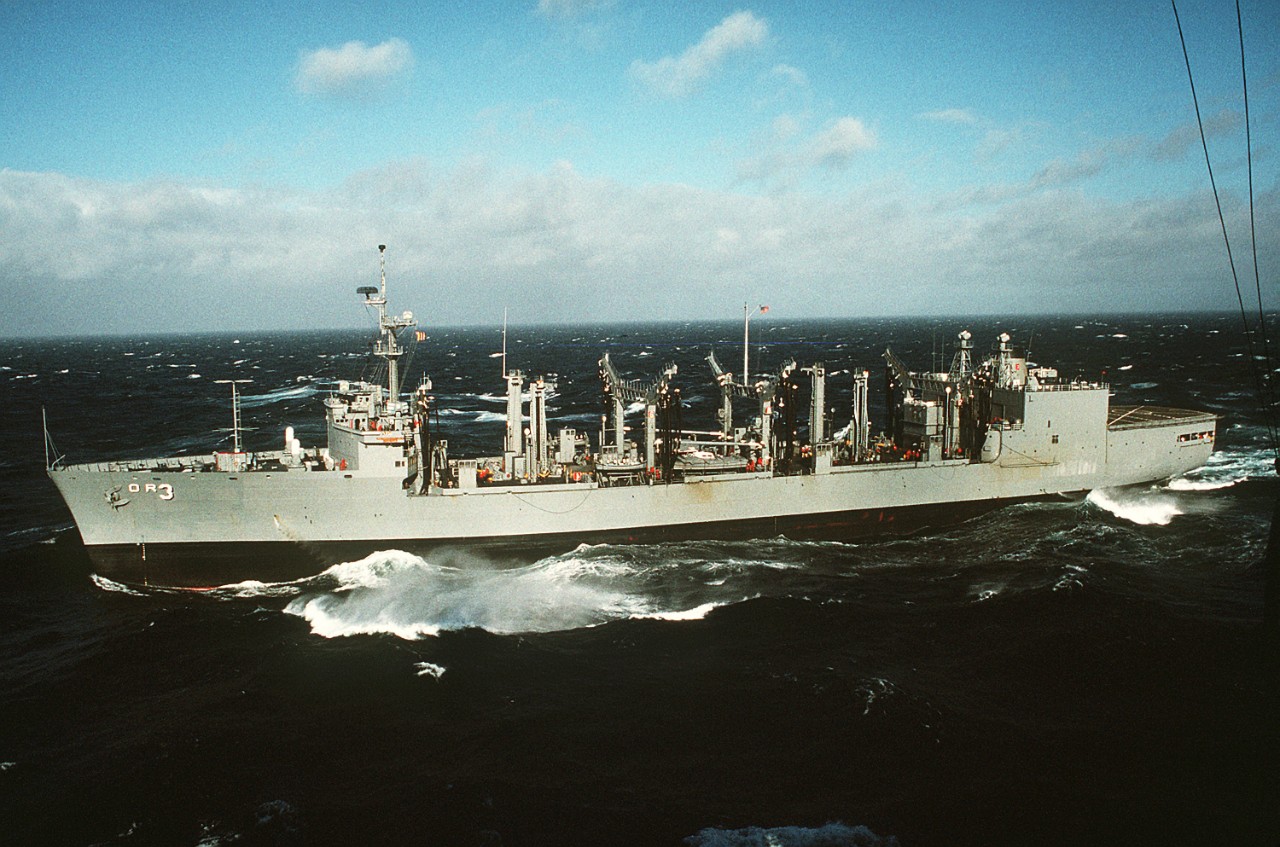 Kansas City underway in choppy seas during PacEx 89, 30 September 1989. (U.S. Navy Photograph DN-ST-90-09415, PH1 Wilcox, National Archives and Records Administration, Still Pictures Division, College Park, Md.)