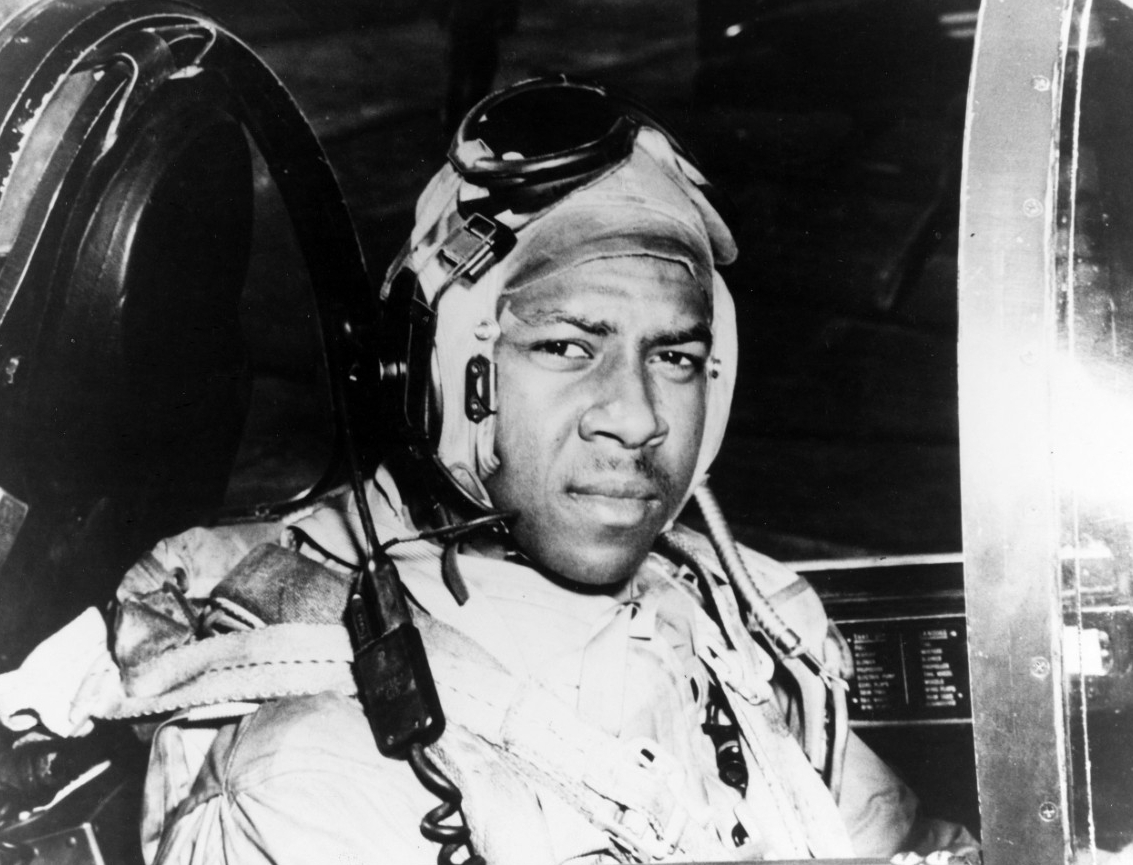 Ens. Jesse L. Brown -- the first African American naval aviator to fly in combat and the first to be killed therein. (U.S. Navy Photograph USN 1146845, National Archives and Records Administration, Still Pictures Division, College Park, Md.)
