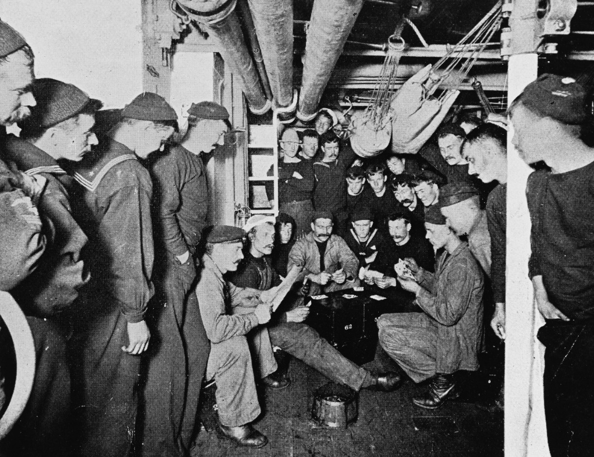 Maine’s sailors playing cards 
