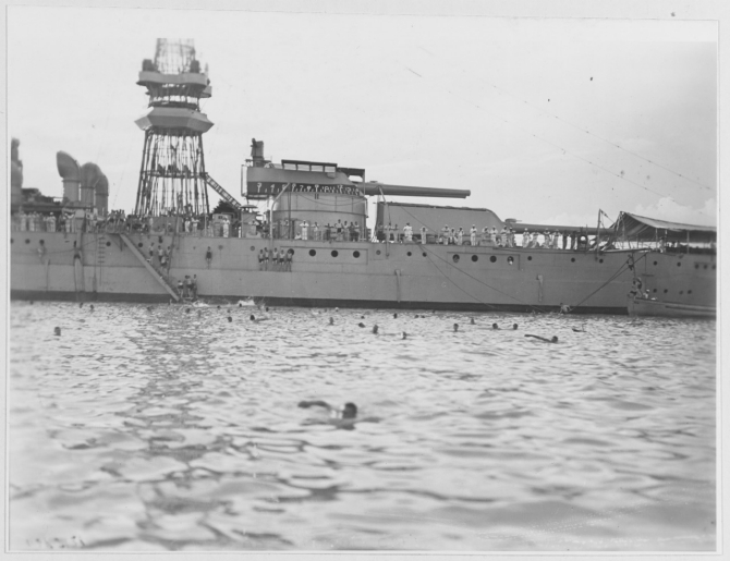 Swimming off Nevada, 1921. (Naval History and Heritage Command Photograph NH 122979)