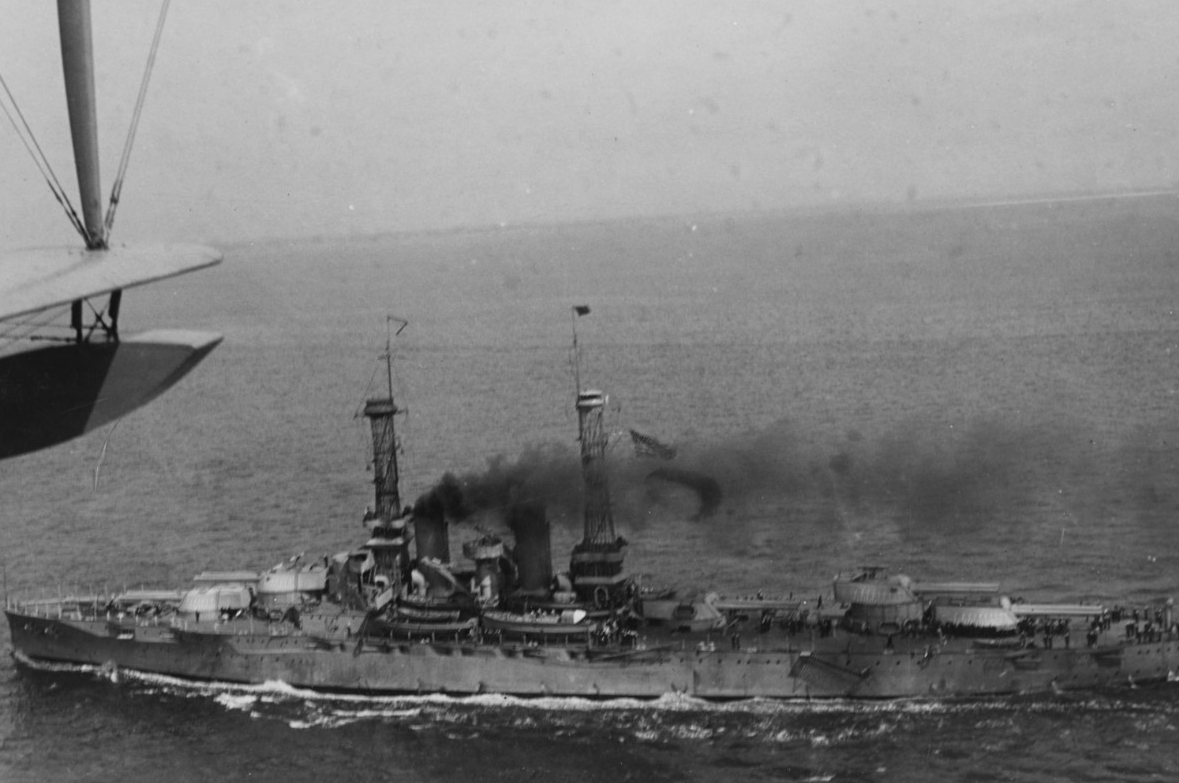 New York at sea on 13 April 1919. (Naval History and Heritage Command Photograph NH 45146)