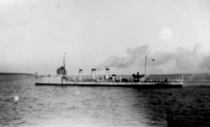 Undated view of Roe, designated CG-18, underway during her service with the Coast Guard. (U.S. Coast Guard Historian’s Office).