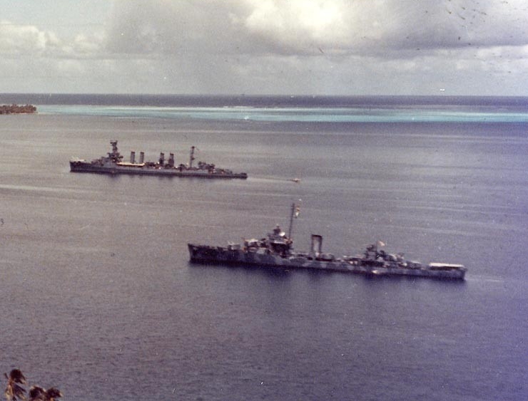 Trenton (CL-11) and Sampson (DD-394)