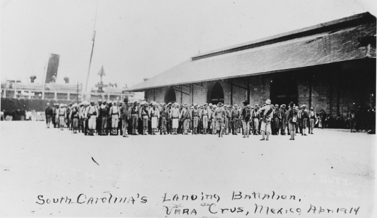 Vera Cruz Incident, 1914. Landing party of USS SOUTH CAROLINA (BB-26)