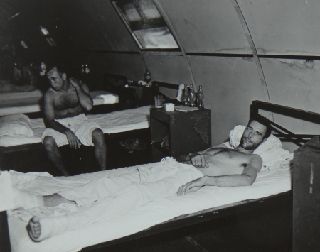 Albert Ferguson, CMM USN, survivor of the USS Indianapolis in Naval Base Hospital No. 20, Peleliu, 5 August 1945