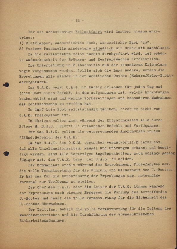 Guide for U-Boat Officers Concerning New U-Boat Orders for the Frontline - page 18