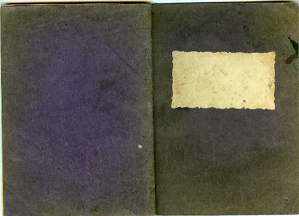 Cover and back of the U-505 personal journal. The journal measures 14.5 cm. in height by 10.5 cm in width. Pages 31 through 41 are blank