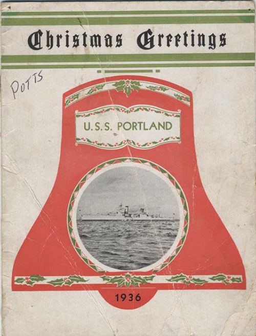 Christmas Greetings U.S.S. Portland 1936