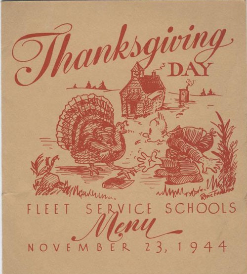 Thanksgiving Day, Fleet Service Schools, Menu, November 23, 1944