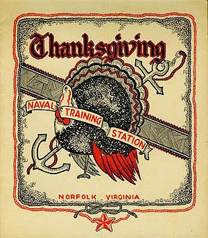 Cover - Thanksgiving Dinner, Naval Training Station, Norfolk, Virginia, 1945. 