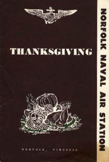 Cover - Thanksgiving Dinner, Naval Air Station, Norfolk, Virginia, 1959.
