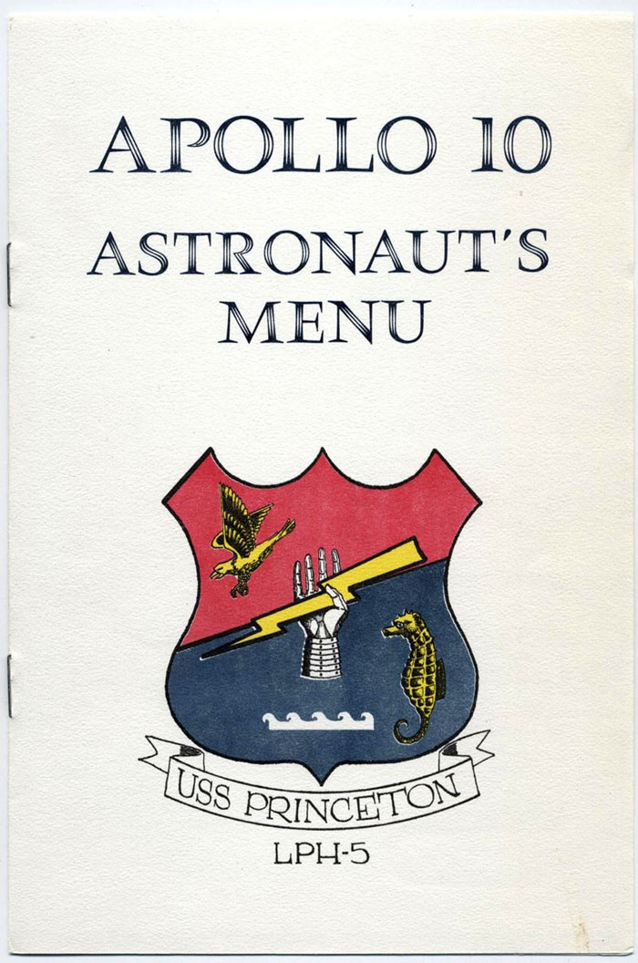 Cover - Apollo 10 Astronaut's Menu, USS Princeton LPH-5.