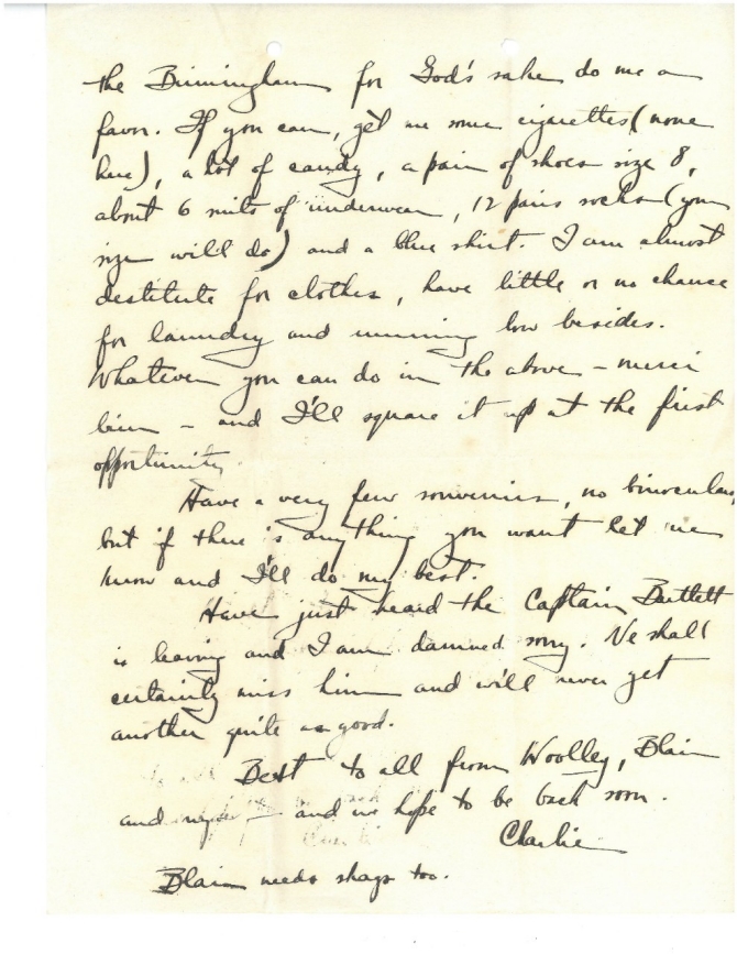 Edward P. Street Letter Page 2. Transcription below.
