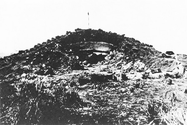 Covered Artillery Position. Note Concrete and Planted Grass.