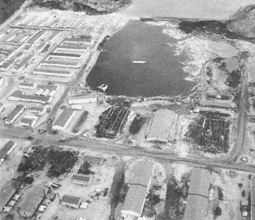 Damage to Ft. Mears caused by Japanese raid of 3 June