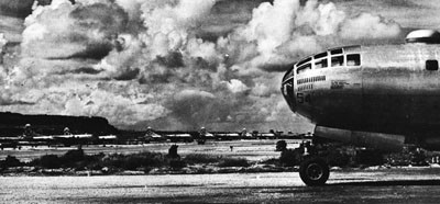 B-29's and Taxiway, North Field Tinian. 