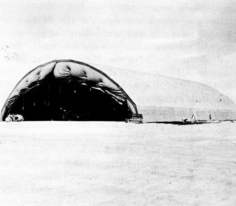 Iwo Jima Hangar erected by the 8th Seabees.