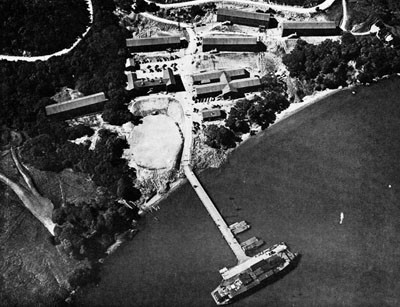 Training Center at Paradise Cove, Tiburon, Calif. Here men were trained to operate floating drydocks.